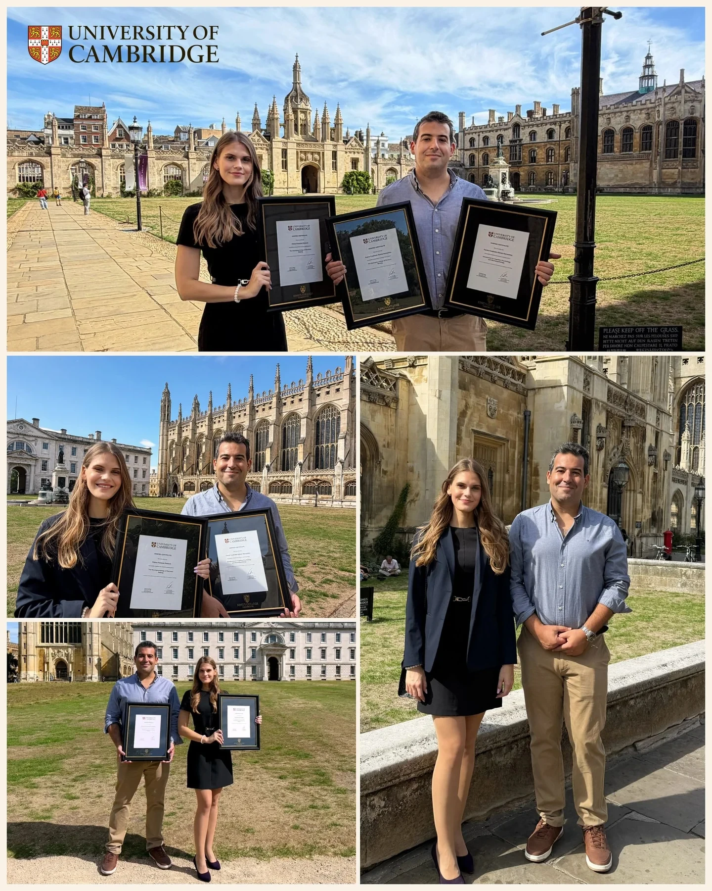 Carlos Cuadrado y Polina Poloziuk en Cambridge